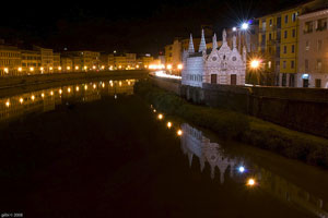 Arno riverbank in Pisa